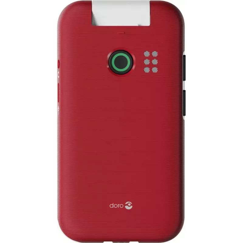 Doro Leva E30 atlokāms telefons, 2.8 collu (7.11 cm) 320x240, Single SIM, 0.3 MP kamera, 1150 mAh, IP55, sarkans/balts