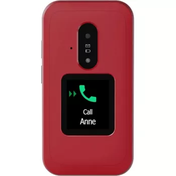 Doro Leva E30 atlokāms telefons, 2.8 collu (7.11 cm) 320x240, Single SIM, 0.3 MP kamera, 1150 mAh, IP55, sarkans/balts