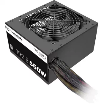 Barošanas bloks THERMALTAKE TR2 S 550W, ATX, 20+4 pin, 80 PLUS, 120 mm ventilators, melns