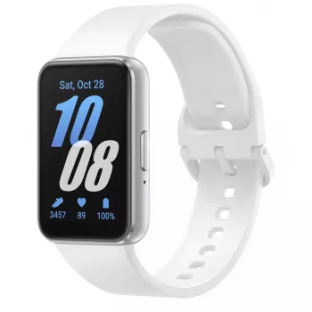 Samsung Galaxy Fit3 4.06 cm (1.6 collu) AMOLED 40 mm Digitāls 256 x 402 pikseļi Skārienjutīgs Sudrabs