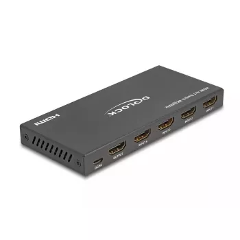 DeLOCK HDMI Slēdzis 4 x HDMI ieeja uz 1 x HDMI izeja 8K 60 Hz Melns