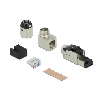 DeLOCK 86289 RJ45 spraudnis lauka montāžai Cat.6A metāla leņķveida