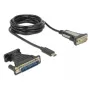 USB-C uz RS-232 seriālais kabelis DeLOCK 62904 Melns 1.8m DB-9