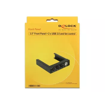 DeLOCK 62714 3 kanālu ventilatora ātruma regulators, melns