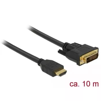 Video kabeļa adapteris DeLOCK 85657 10 m HDMI Type A DVI Melns