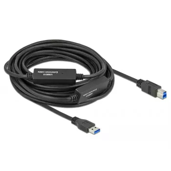 USB kabelis DeLOCK 85380 USB 3.2 Gen 1 10 m USB A USB B Melns