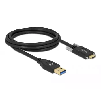 USB kabelis DeLOCK 84019 2m USB 3.2 Gen 1 USB A USB C Melns