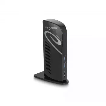 DeLOCK USB Docking stacija ar diviem DisplayPort, 4K, USB 3.2, LAN un audio
