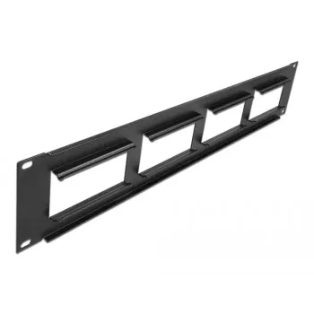 DeLOCK Easy 45 19 collu sadales panelis 4 x 90.5 x 45,2 mm 2U melns
