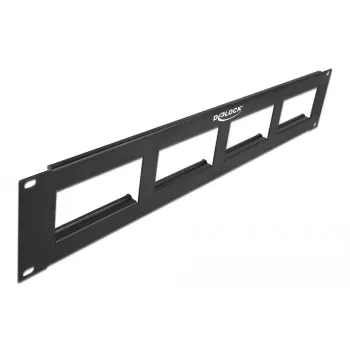 DeLOCK Easy 45 19 collu sadales panelis 4 x 90.5 x 45,2 mm 2U melns