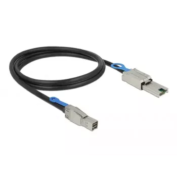 Tīkla kabelis DeLOCK 83734 Mini SAS HD SFF-8644 uz Mini SAS SFF-8088 1m Melns