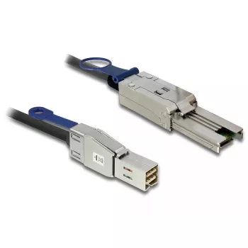 Tīkla kabelis DeLOCK 83734 Mini SAS HD SFF-8644 uz Mini SAS SFF-8088 1m Melns