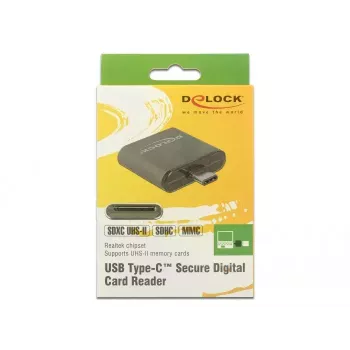 Karšu lasītājs DeLOCK 91498 USB 3.2 Gen 1 Type-C Melns