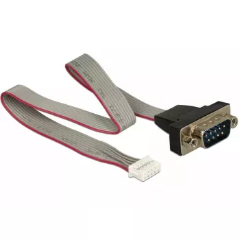 Seriālais kabelis DeLOCK 89632 Melns Pelēks Sarkans 0.3m DB-9