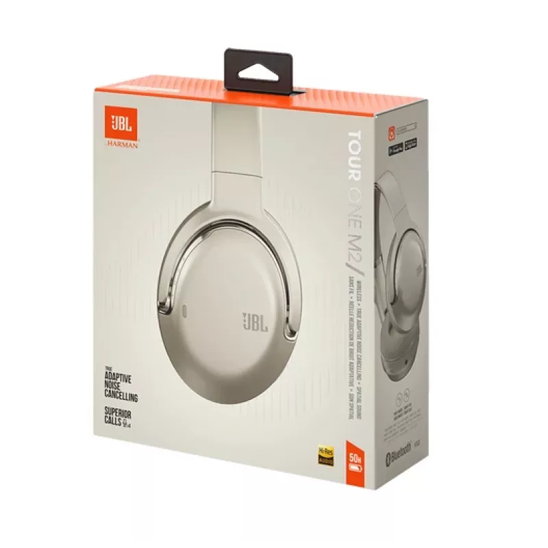 JBL Tour One M2 Bezvadu Austiņas Bluetooth USB Type-C Šampanieša
