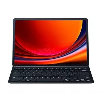Samsung EF-DX810BBGGDE tastatūra planšetdatoram Galaxy Tab S9+ — QWERTZ vācu izkārtojums, Pogo Pin pieslēgums, Melna