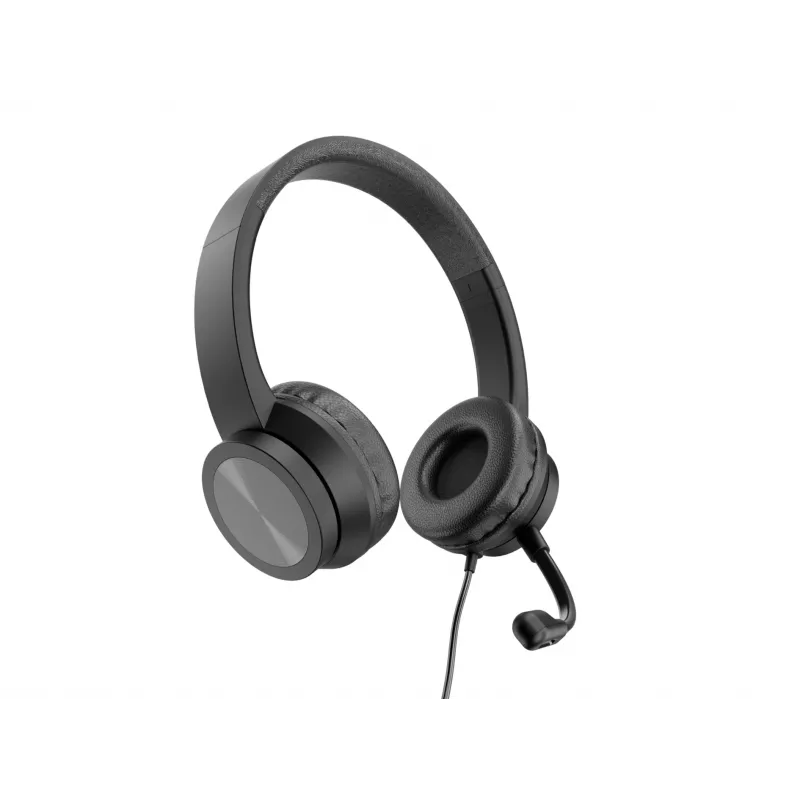 Austiņas CONCEPTRONIC POLONA05BC — Stereo USB-C, trokšņu slāpējošs mikrofons, apkārtauss, 2 m kabelis, 20–22000 Hz, Melna