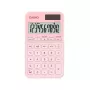 Kabatas kalkulators CASIO SL-310YC — 10 cipari, baterija/saule, nodokļu un peļņas funkcijas, gaiši rozā