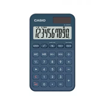 Kalkulators Casio SL-310YC kabatas pamata 10 ciparu baterija/saules tumši zils