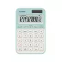 Galda kalkulators CASIO MS-20YC — 12 cipari, baterija/saule, nodokļu un peļņas funkcijas, gaiši zaļš