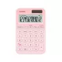 Galda kalkulators CASIO MS-20YC — 12 cipari, nodokļu un peļņas funkcijas, baterija/saule, gaiši rozā