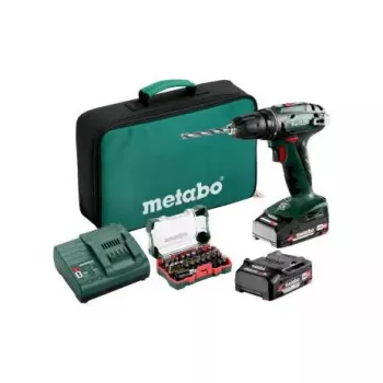 Bezvadu pistoles roktura urbjmašīna Metabo BS 18 — 18 V LiPo, 1.3 kg, bezatslēgas patrona, 1 cm, 1600 apgr./min, 20 mm koksne