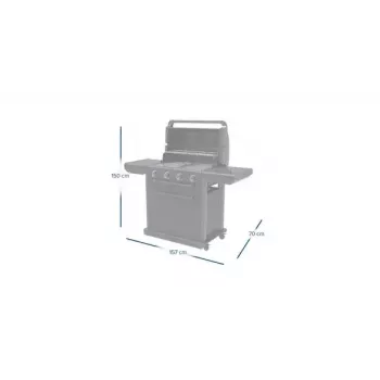 Grila gāzes iekārta Campingaz 4 Series Classic Onyx S 37386, melna, 15.9 kW