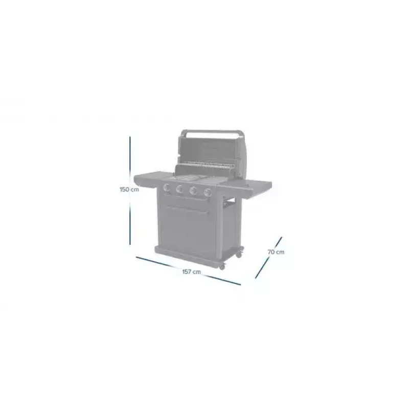 Grila gāzes iekārta Campingaz 4 Series Classic Onyx S 37386, melna, 15.9 kW