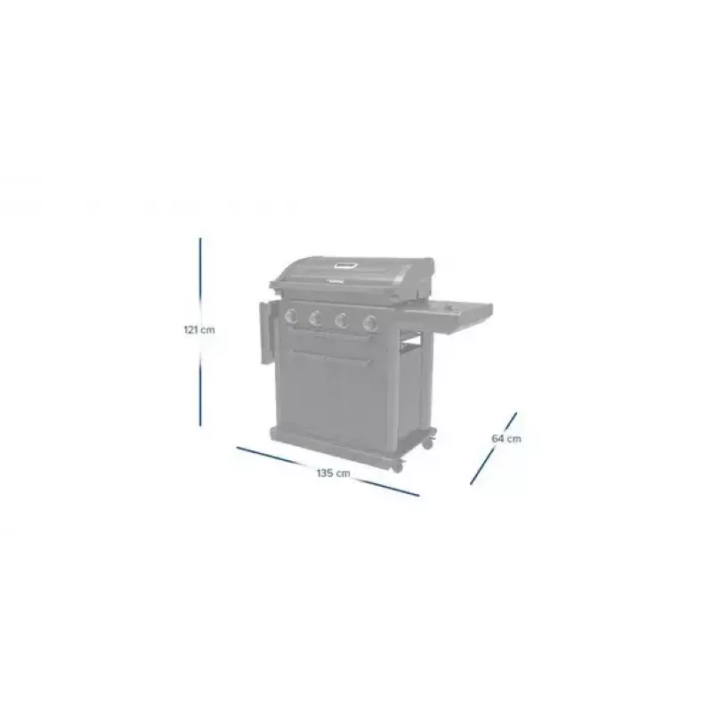Grila gāzes iekārta Campingaz 4 Series Classic Onyx S 37386, melna, 15.9 kW