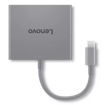 Lenovo GX91R64790 dokstacija/portu paplašinātājs, vadu, USB 3.2 Gen 1 (3.1 Gen 1) Type-C, pelēks