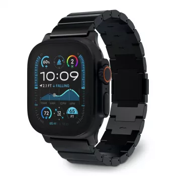 Siksniņa viedpulkstenim Decoded Traction Band Black Titanium — plaukstas locītavai 130–225 mm, 1 gab.