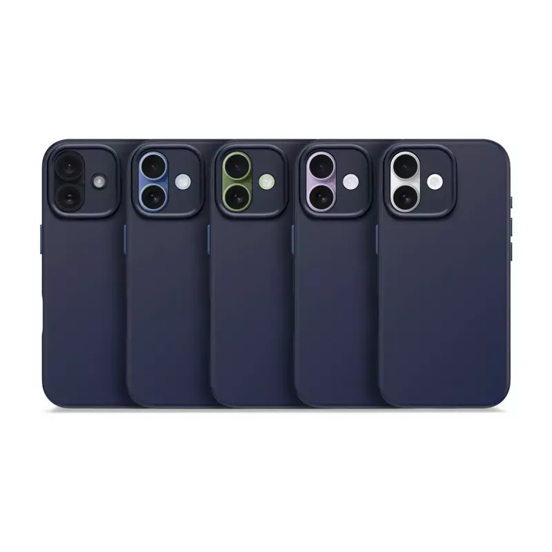 Telefona vāciņš Decoded D25IPO17BCS9TY iPhone 17 — vāciņš, der līdz 16 cm (6,3 collas), tumši zils, mikrošķiedra un PU