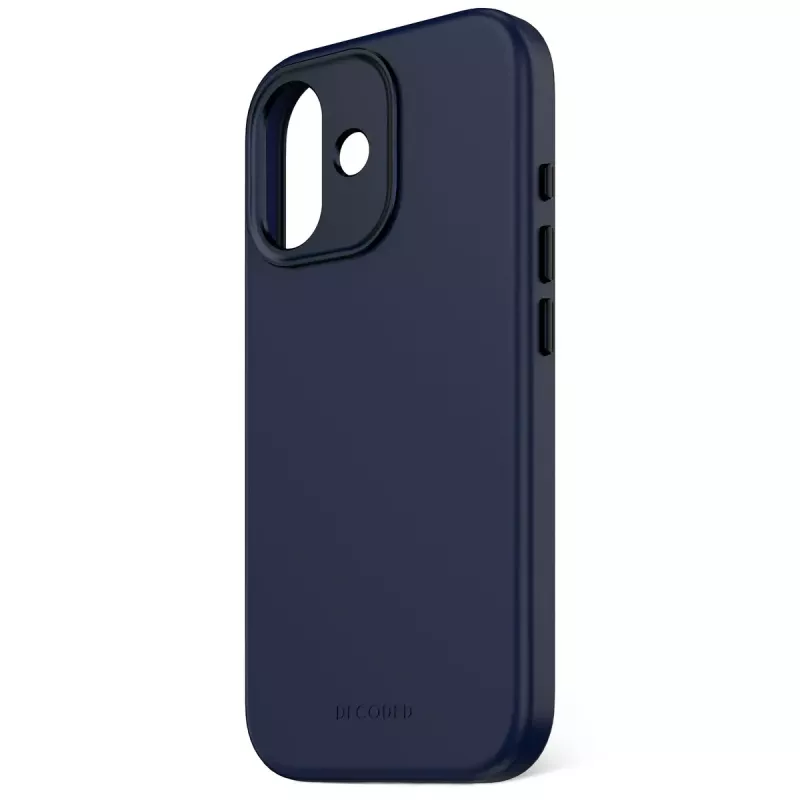 Telefona vāciņš Decoded D25IPO17BCS9TY iPhone 17 — vāciņš, der līdz 16 cm (6,3 collas), tumši zils, mikrošķiedra un PU