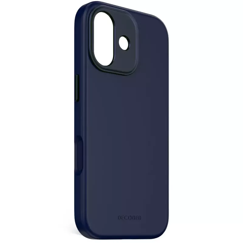 Telefona vāciņš Decoded D25IPO17BCS9TY iPhone 17 — vāciņš, der līdz 16 cm (6,3 collas), tumši zils, mikrošķiedra un PU