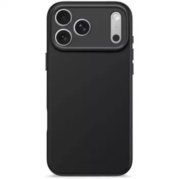 Decoded silikona aizmugures vāciņš Apple iPhone 17 Pro Max — saderīgs ar 6.9 collu (17.5 cm) ekrānu, melns, mikrošķiedra/PU