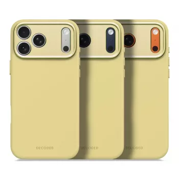 Decoded silikona aizmugurējais vāciņš Apple iPhone 17 Pro Max, saderīgs ar 6.9 collu (17.5 cm) ekrāniem, dzeltens