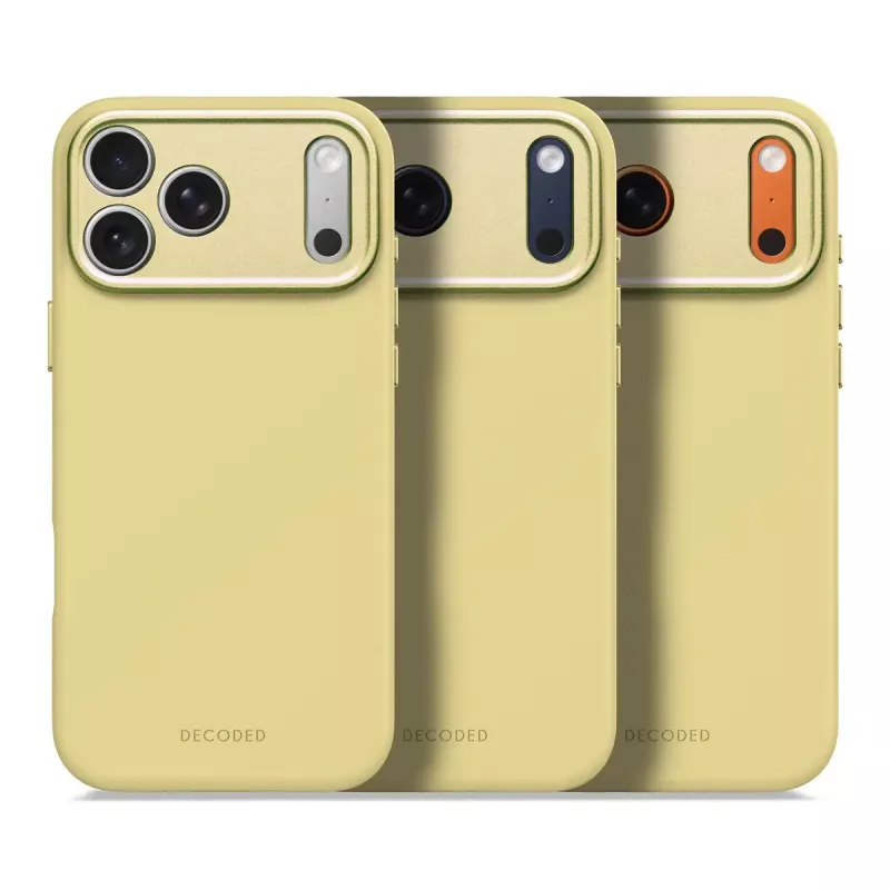 Decoded silikona aizmugurējais vāciņš Apple iPhone 17 Pro Max, saderīgs ar 6.9 collu (17.5 cm) ekrāniem, dzeltens
