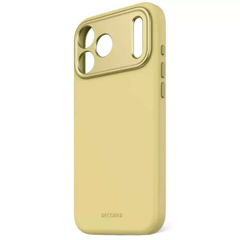 Decoded silikona aizmugurējais vāciņš Apple iPhone 17 Pro Max, saderīgs ar 6.9 collu (17.5 cm) ekrāniem, dzeltens