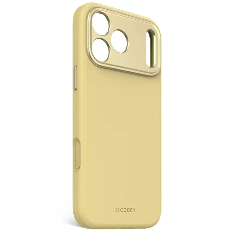Decoded silikona aizmugurējais vāciņš Apple iPhone 17 Pro Max, saderīgs ar 6.9 collu (17.5 cm) ekrāniem, dzeltens