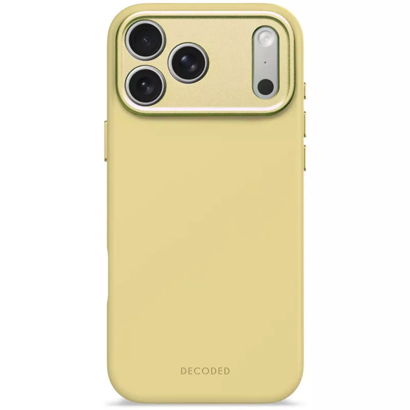 Decoded silikona aizmugurējais vāciņš Apple iPhone 17 Pro Max, saderīgs ar 6.9 collu (17.5 cm) ekrāniem, dzeltens