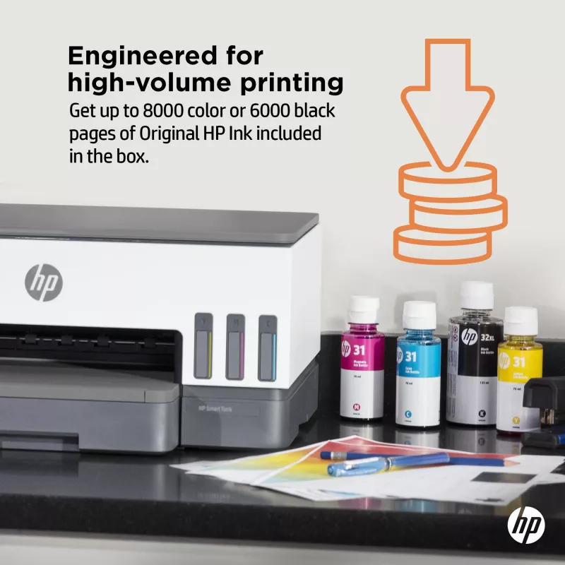 HP Smart Tank Printer, termālo tintes printeris, krāsu druka, 4800 x 1200 DPI, A4, tiešā druka, pelēks