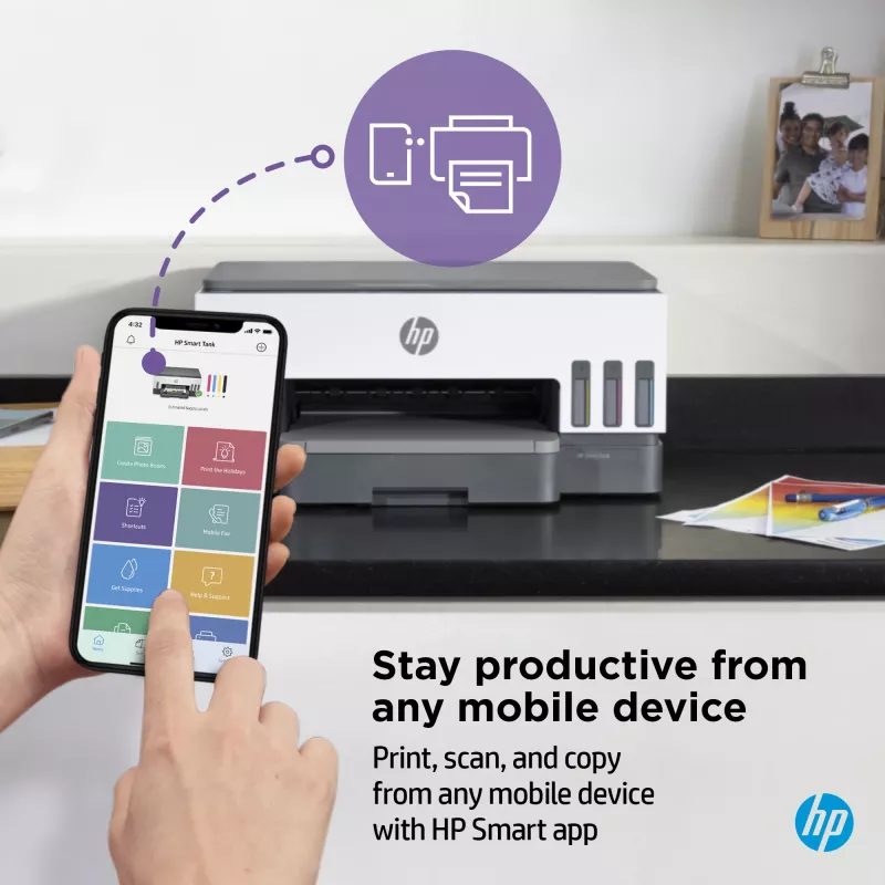 HP Smart Tank Printer, termālo tintes printeris, krāsu druka, 4800 x 1200 DPI, A4, tiešā druka, pelēks