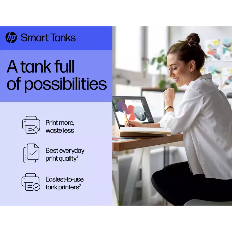 HP Smart Tank Printer, termālo tintes printeris, krāsu druka, 4800 x 1200 DPI, A4, tiešā druka, pelēks