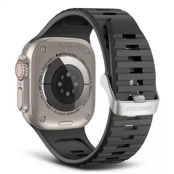 Siksniņa Decoded Ultra Traction Strap viedpulkstenim, melna, silikona, 1 gab.