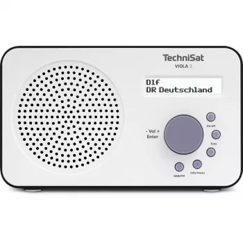 Pārnēsājamais digitālais radio TECHNISAT 0000/3906 — DAB/DAB+/FM, 1 W RMS, LCD, 3,5 mm, Balts/Melns, 0,338 kg