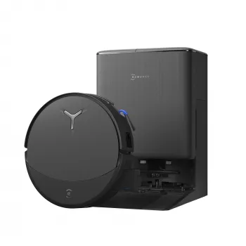 Robotputekļsūcējs Ecovacs DEEBOT T90 PRO OMNI — bezputekļu maisa 2,5 L tvertne, 350 min darbība, Li‑Ion 4000 mAh, melns