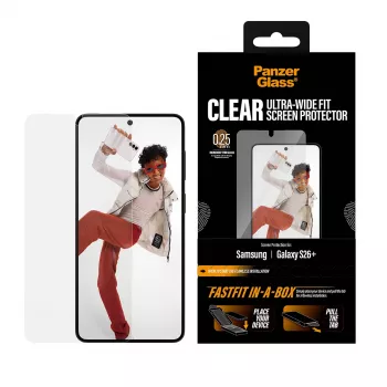 Aizsargplēve PanzerGlass Samsung New Galaxy S 2026 Plus — Ultra‑Wide Fit, PET+Silikons, FASTFIT