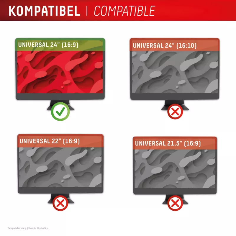 Displex PRIVACY SAFE noņemams 2-virzienu privātuma filtrs 24 inch (16:9) monitoram