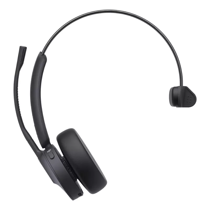 Bezvadu Mono Austiņas Yealink WH64 Teams — Bluetooth, Supraaural, 20–20000 Hz, 150 m darbības rādiuss, Melna