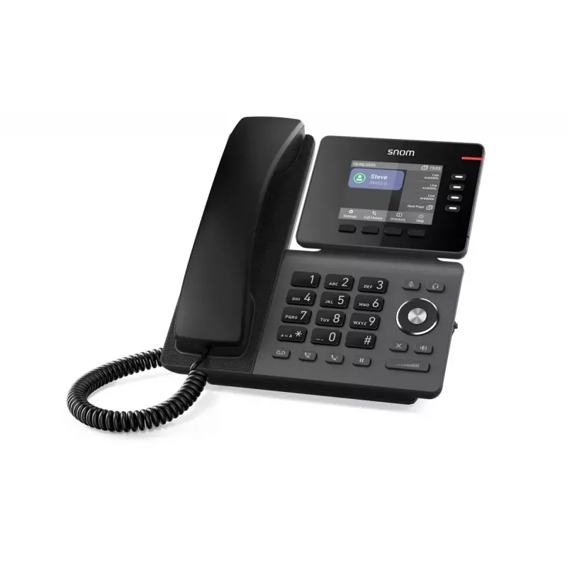 IP telefons Snom D810W — 3,36 collu IPS ekrāns, Gigabit Ethernet, Wi‑Fi (802.11a/b/g/n/ac), PoE, melns